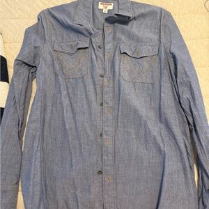 True Religion Light Blue Button-Down Shirt